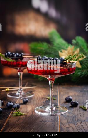 Cocktail di Natale per la festa Foto Stock