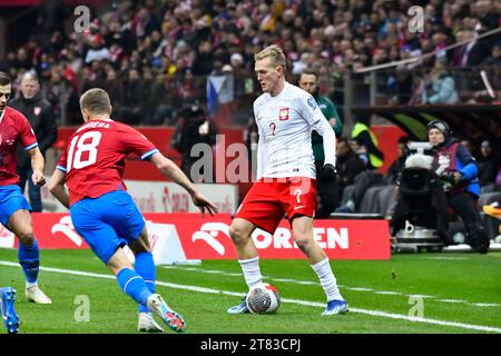 Varsavia, Polonia. 17 novembre 2023. Durante la partita di qualificazione a UEFA EURO 2024 tra Polonia e Repubblica ceca, Polonia, il 17 novembre 2023 (foto di Michal Dubiel/SIPA USA) credito: SIPA USA/Alamy Live News Foto Stock