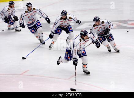 HV71 vs. Linköping hockey club, Kinnarps arena, Jönköping, Svezia. Linköping hockey club n.. 84 Patric Blomdahl. Foto Stock