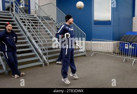 HV71 vs. Linköping hockey club, Kinnarps arena, Jönköping, Svezia. Jonas Fransson e Jonas Junland, squadra di hockey di Linköping prima della partita. Foto Stock