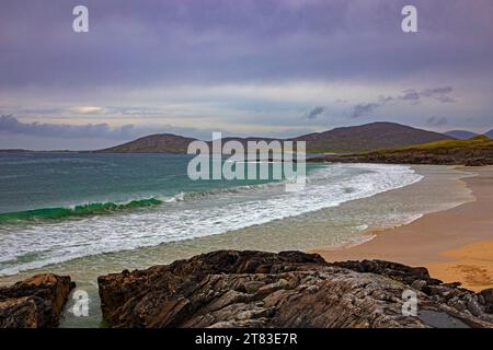 Traigh Lar Beach, West Harris, Isle of Harris, Ebridi esterne, Scozia, REGNO UNITO Foto Stock