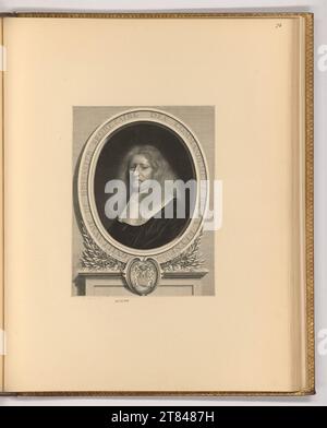 Antoine Masson (incisore) Porträt Guillaume de Brisacier. Incisione del rame, incisione intorno al 1664 Foto Stock