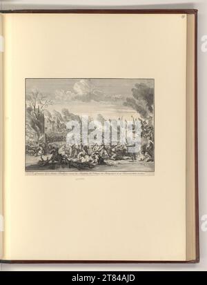 Bernard Picart (Leitung der Produktion) le atrocità delle truppe francesi nei villaggi di Bodegraven e Zwammerdam 1672. Incisione rame, incisione 1727 , 1727 Foto Stock