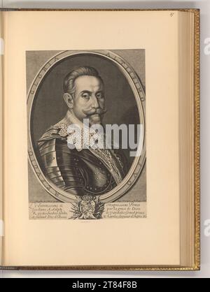 Michel Lasne (incisore) Ritratto Re Gustavo Adolfo II di Svezia. Stampa in rame 1632 , 1632 Foto Stock