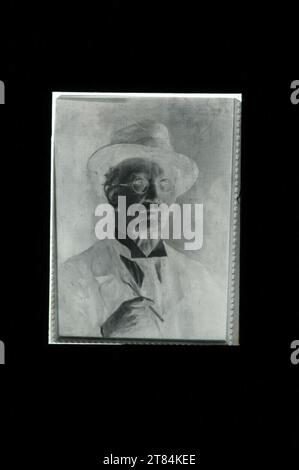 Johann Victor Krämer riproduzione del dipinto "Autoritratto con Virginia". Rumoroso intorno al 1900 Foto Stock