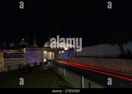 Scene notturne nella regione conosciuta come le tre città, vicino a la Valletta a Malta Foto Stock