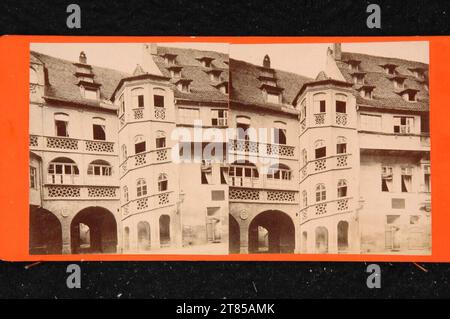 Anonimo Norimberga: All'interno dell'Hotel Bayerischer Hof. Carta albumina, sulla scatola/formato stereo 1870er Jahre Foto Stock