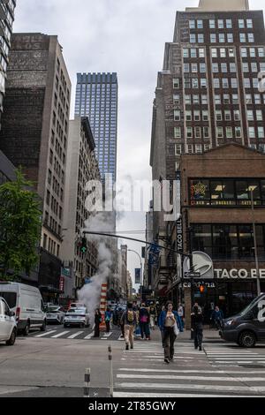 Smokey Street di New York. Foto Stock