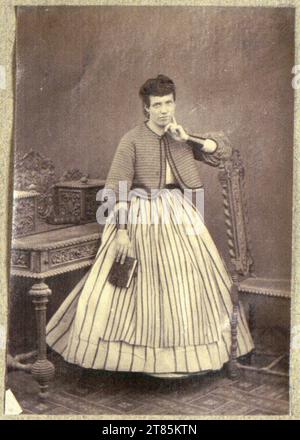 Wenzel Weis ritratto femminile. Carta di albumina, sulla scatola 1855-1859 , 1855/1859 Foto Stock