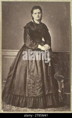 Wenzel Weis ritratto femminile. Carta di albumina, sulla scatola 1855-1859 , 1855/1859 Foto Stock