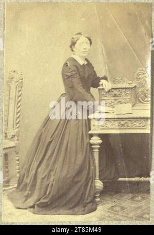 Wenzel Weis ritratto femminile. Carta di albumina, sulla scatola 1855-1859 , 1855/1859 Foto Stock