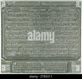 Albrecht Dürer (laboratorio) la "porta onoraria" Imperatore Massimiliano i.; A4 - iscrizione dedica. Bastone di legno (pera) 1515 , 1515 Foto Stock