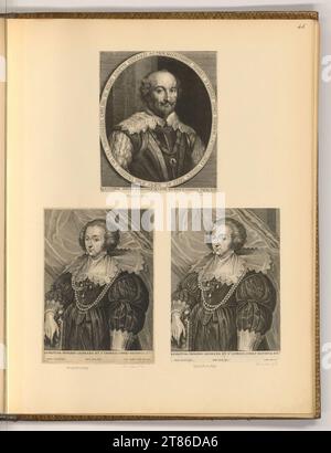 Lucas Vorsterman (incisore) Ritratto Johann III Di Nassau-Siegen; Ernestine von Ligne. Stampa in rame 1630-1655 , 1630/1655 Foto Stock
