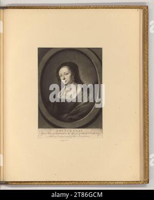 John Spilsbury (incisore) Una signora olandese. Sci 1769 , 1769 Foto Stock