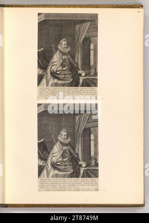 Aegidio Sadeler d. J. (incisore) Ritratto dell'imperatore Mattia i .. Incisione del rame, incisione intorno al 1616 Foto Stock