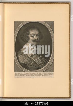 Willem Hondius (incisore) Ritratto Conte Wilhelm von Nassau-Siegen. Stampa in rame 1630 , 1630 Foto Stock