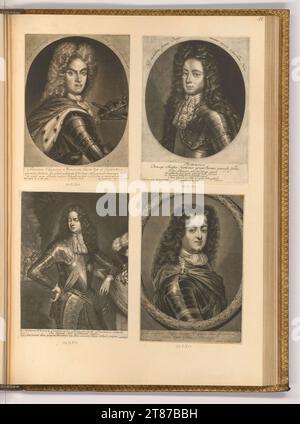 Pieter Schenk (incisore) righelli maschio. Sci 1680-1711 , 1680/1711 Foto Stock