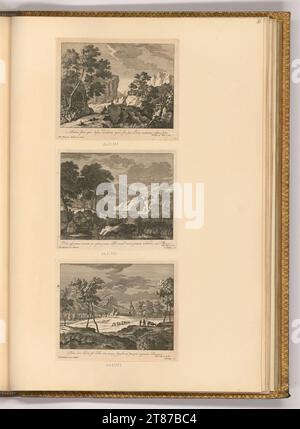 Pieter Schenk (incisore) paesaggi con illustrazioni a Virgilio. Sci 1676-1711 , 1676/1711 Foto Stock