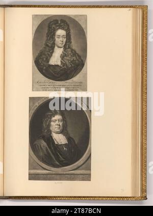 Pieter Schenk (incisore) ritratti Willem Surenhuis; Gerbrand van Leeuwen. Sci 1680-1711 , 1680/1711 Foto Stock