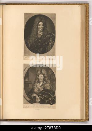 Pieter Schenk (incisore) ritratti Adolph Christian Avemann von Lettau; Johannes Dolaeus. Sci 1680-1711 , 1680/1711 Foto Stock