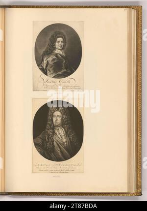 Pieter Schenk (incisore) ritratti Jacobus Gadelle; Samuel Stryk. Sci 1680-1711 , 1680/1711 Foto Stock