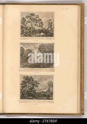 Pieter Schenk (incisore) paesaggi con illustrazioni a Virgilio. Sci 1676-1711 , 1676/1711 Foto Stock
