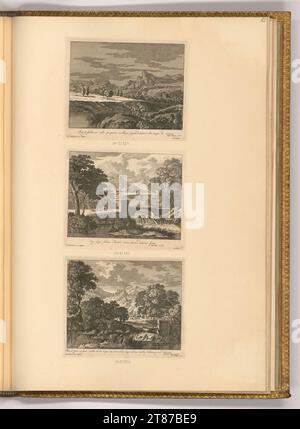 Pieter Schenk (incisore) paesaggi con illustrazioni a Virgilio. Sci 1676-1711 , 1676/1711 Foto Stock