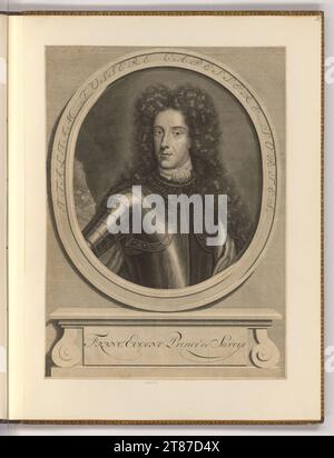 Pieter van Gunst (incisore) Porträt franco. Eugenio Principe di Savoye. Incisione rame, incisione 1674-1732 , 1674/1732 Foto Stock