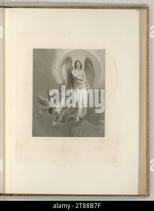 Francesco Bartolozzi (incisore) Uriel e Satana. Punta animale, incisione, incisione rame 1792 , 1792 Foto Stock