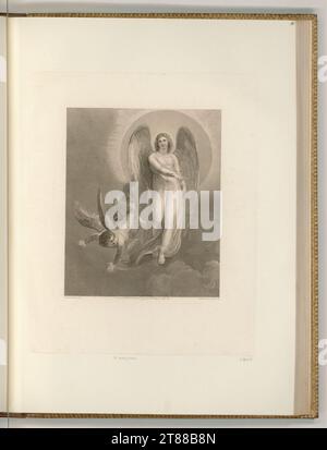 Francesco Bartolozzi (incisore) Uriel e Satana. Punta animale, incisione, incisione rame 1792 , 1792 Foto Stock