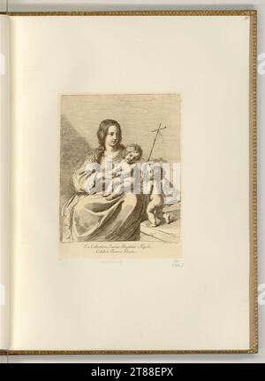 Francesco Bartolozzi (incisore) San vergine con bambino e Giovanni Battista. incisione 1764-1800 , 1764/1800 Foto Stock