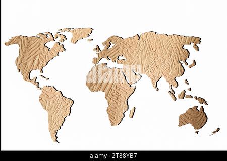 Circa delineato mappa del mondo come global business concetti Foto Stock