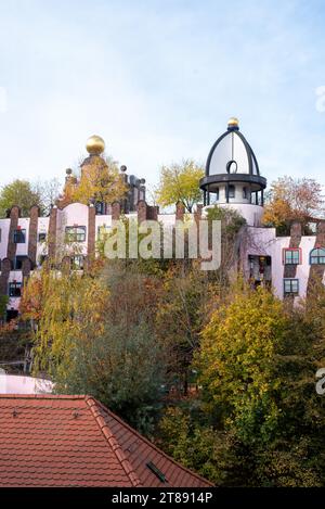 Hundertwasser House Green Citadel, Magdeburgo, Sassonia-Anhalt, Germania Foto Stock