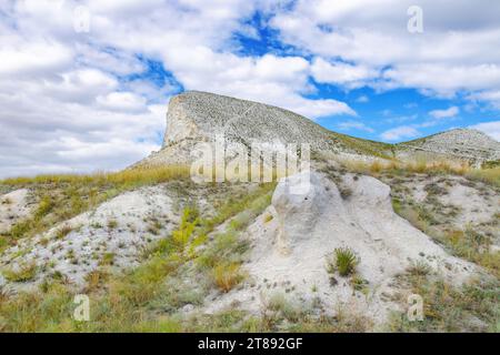 Testa del monte Mare (testa di Kobylya) nel parco naturale Donskoy, regione di Volgograd. Russia Foto Stock