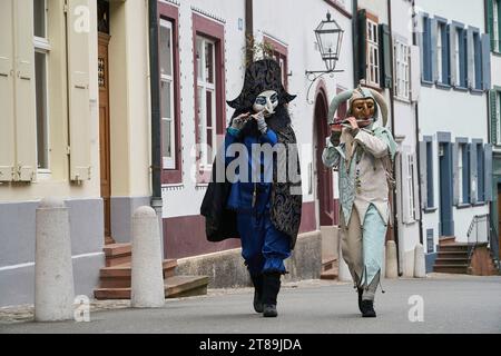 Svizzera, Basilea, dogane, carnevale, città di Basilea, Baselstadt, cantone di Basilea, cortege, larve, maschere, personalizzato Foto Stock