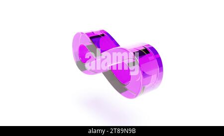 Intro dei segni in vetro a colori, rendering 3d. Foto Stock