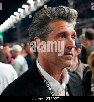 18 novembre 2023, Las Vegas Street Circuit, Las Vegas, FORMULA 1 HEINEKEN SILVER LAS VEGAS GRAND PRIX 2023, nella foto l'attore statunitense Patrick Dempsey. Foto Stock