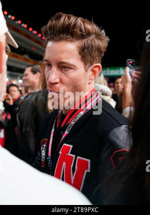 Las Vegas, Vereinigte Staaten. 18 novembre 2023. 18 novembre 2023, Las Vegas Street Circuit, Las Vegas, FORMULA 1 HEINEKEN SILVER LAS VEGAS GRAND PRIX 2023, nella foto dello snowboarder Shaun White Credit: dpa/Alamy Live News Foto Stock