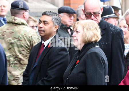 il deputato di loughborough jane hunt e jewel miah, leader del consiglio del distretto di charnwood Foto Stock