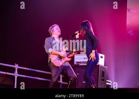 Concerto di musica per cantante italiana - Giorgia - Blu Live Palasport Giorgia Todrani e Andrea Rigonat Mantova PalaUnical Italia Copyright: XMirkoxFava/TSCKx/xLiveMediax LPM 1134270 credito: Imago/Alamy Live News Foto Stock