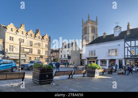 Red Lion Square a Stamford nel Lincolnshire Foto Stock