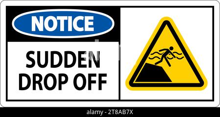 Cartello di avviso abbandono improvviso Illustrazione Vettoriale