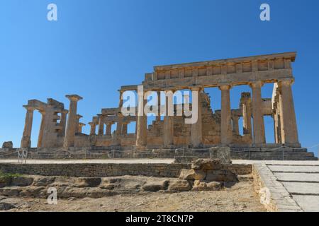 Egina: Tempio di Aphaia. Grecia Foto Stock