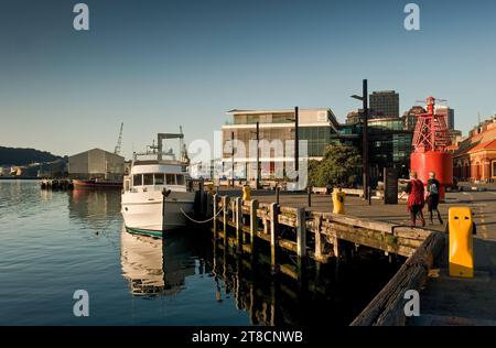 Waterfront Walk, Wellington, Nuova Zelanda Foto Stock