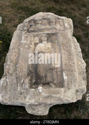 Rovine antiche della città di Aizanoi. Tempio di Zeus, Kutahya - Turchia Foto Stock