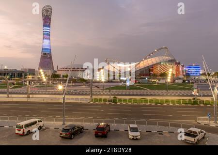 Doha, Qatar - 16 novembre 2023: Khalifa International Stadium Aspire zone Doha Foto Stock