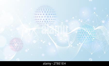 Calcolo quantistico. Elaborazione quantistica. Intelligenza artificiale concetto di tecnologia informatica quantistica. Nuove tecnologie per il business o la scienza Illustrazione Vettoriale