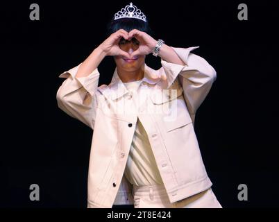 Jung Hae in al JUNG HAE IN fan Meeting 2023 LA DECIMA STAGIONE - Los Angeles si è tenuto al Saban Theatre di Beverly Hills, CA domenica 19 novembre 2023. (Foto di Sthanlee B. Mirador/Sipa USA) Foto Stock