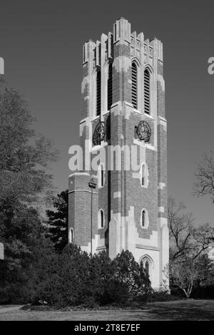 Beaumont Tower nel campus della Michigan State University, East Lansing Michigan USA Foto Stock