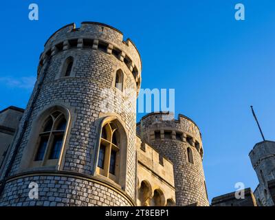 Norman Gate, Castello di Windsor, Windsor, Inghilterra, Regno Unito, GB. Foto Stock